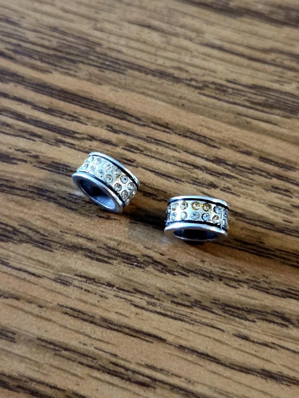 BRIGHTON ABC Mini Crystal Slider Charms SWEET AND SPARKLY Set Of Two!